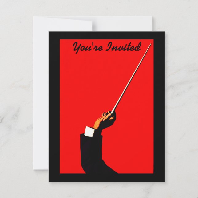 CONDUCTOR BAND LEADER RECITAL ORCHESTRA INVITATION (Front)