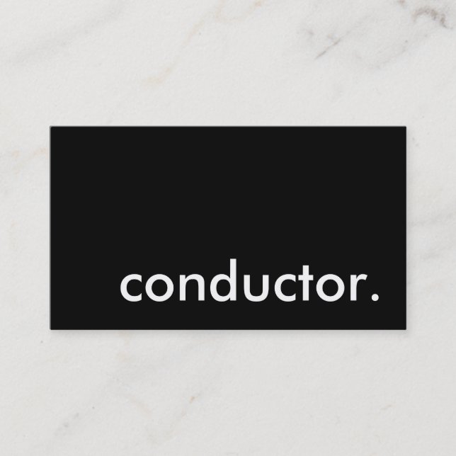 conductor. business card (Front)