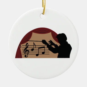 Conductor Ceramic Ornament