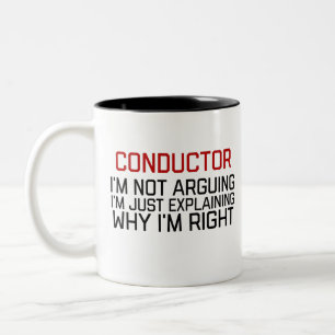 conductor Two-Tone coffee mug