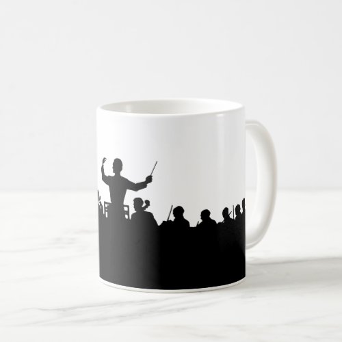 Conductor With Orchestra Coffee Mug