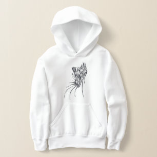 Cone Black White Abstract Tribal Tattoo Art Hoodie