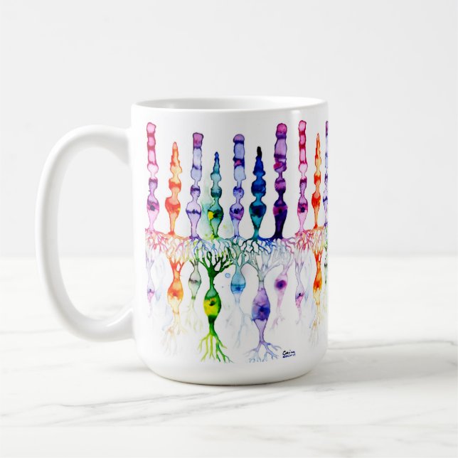 Cone cells rod cells and bipolar neurond of retina coffee mug (Left)