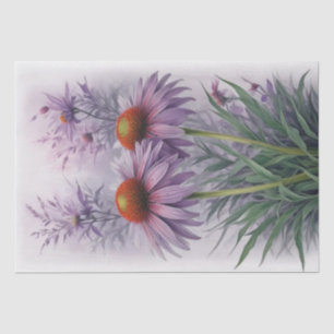Cone Flowers Decoupage Tissue Paper