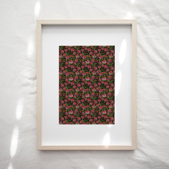 Cone Flowers Floral Pattern Poster (Creator Uploaded)