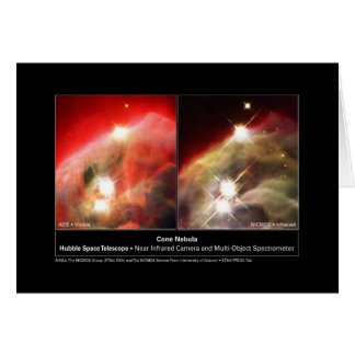 Cone Nebula NGC 2264 Hubble Visible vs. Infrared Cards