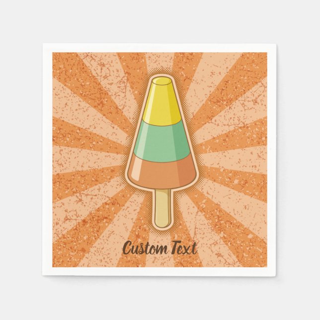 Cone Shaped Sorbet Stick Napkins (Front)