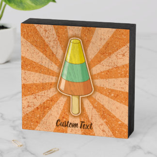 Cone Shaped Sorbet Stick Wooden Box Sign