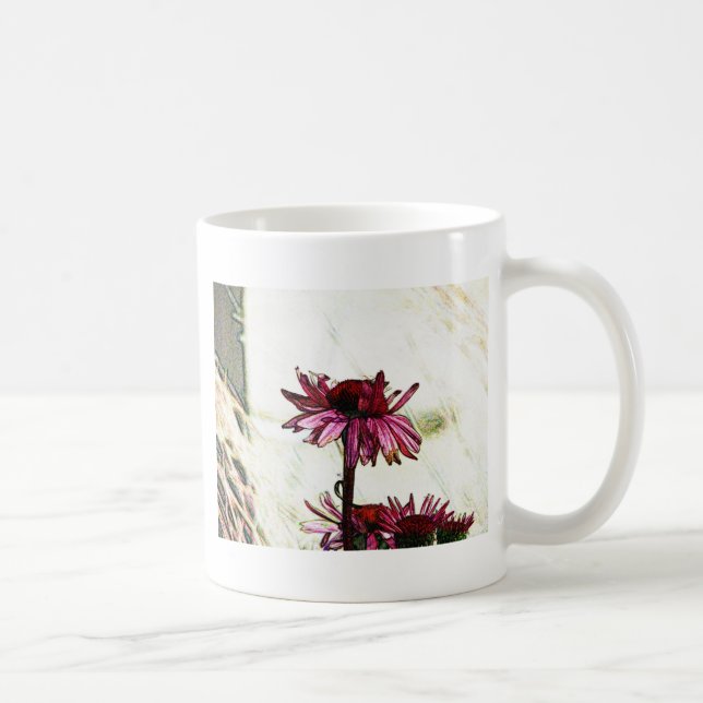 Coneflower Art Coffee Mug (Right)
