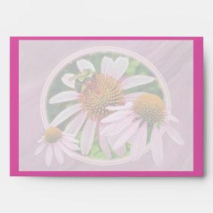 Coneflower & Bee Save the Date Envelope
