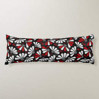 Coneflower Confetti on Black Body Pillow