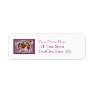 Coneflower Get Well Soon Label