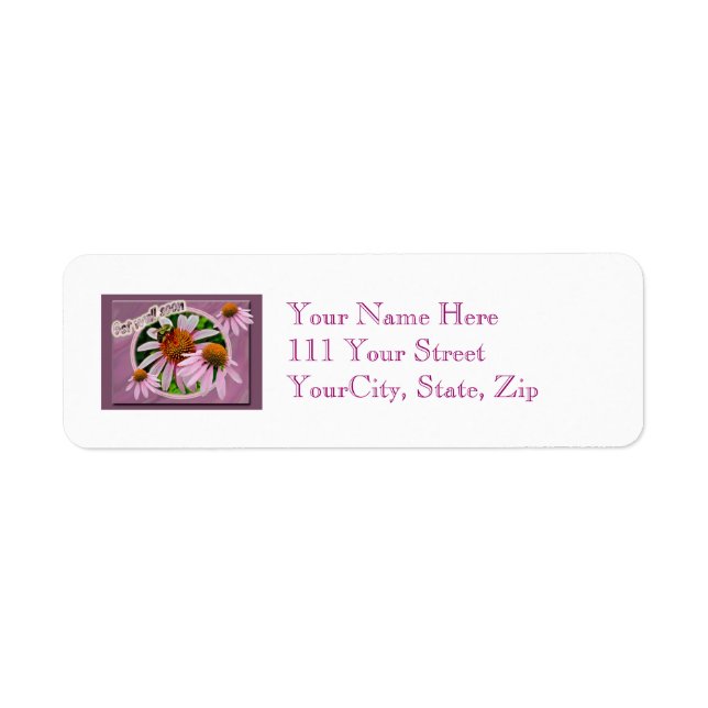Coneflower Get Well Soon Label (Front)