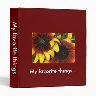 ConeFlower, My favorite things... 3 Ring Binder