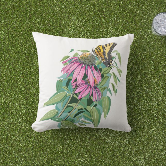 Coneflower Outdoor pillow (Grass)