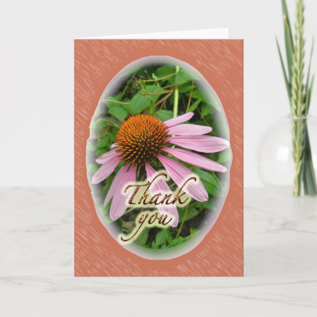 Coneflower Thank You Coordinated Items Card (Front)