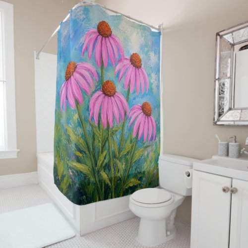 Coneflowers Shower Curtain