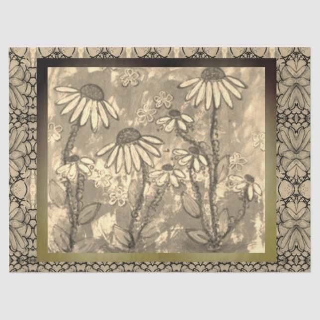 Coneflowers Tissue Paper (Front)