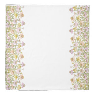Coneflowers Watercolor Botanical Art Duvet Cover