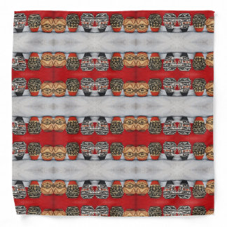 Coneja Patterned Pots Red Pottery Art Bandana