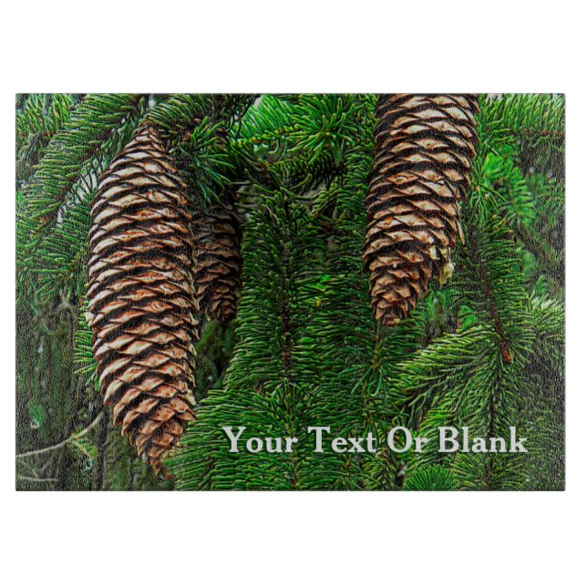 Cones And Needles Cutting Board (Front)