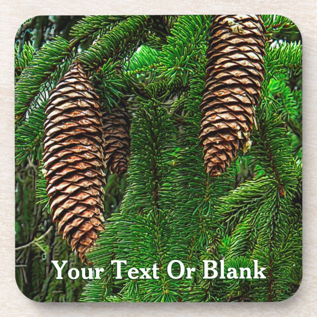 Cones And Needles Drink Coaster (Front)