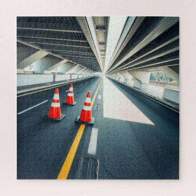 Cones in tunel jigsaw puzzle (Vertical)
