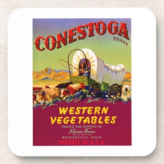 Conestoga Western Vegetables Beverage Coaster (Front)