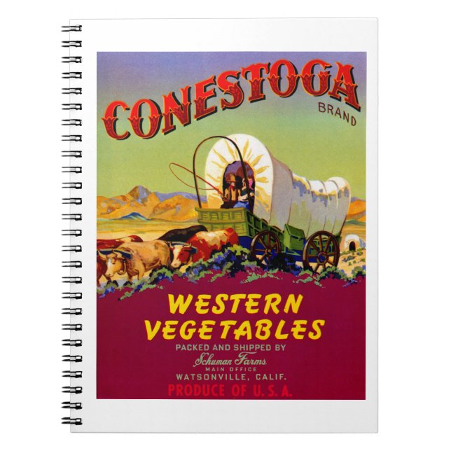 Conestoga Western Vegetables Notebook (Front)