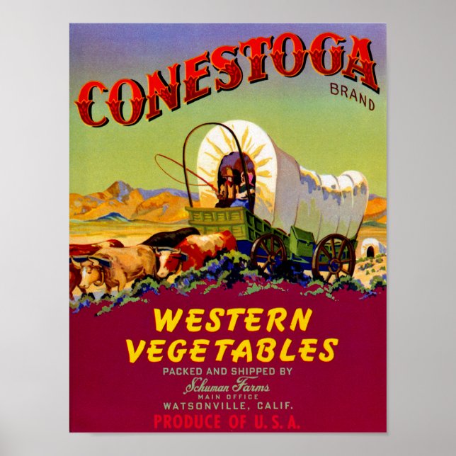 Conestoga Western Vegetables Poster (Front)