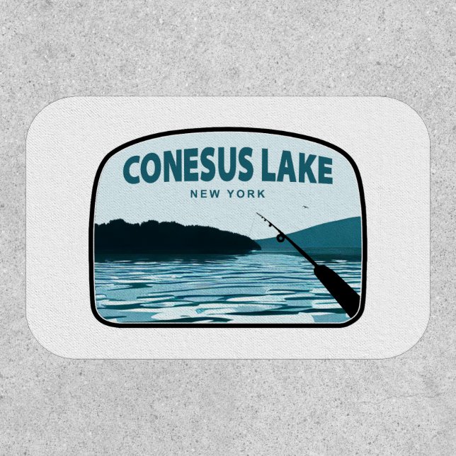 Conesus Lake New York Fishing Rod Patch (Front)