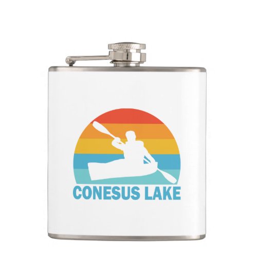 Conesus Lake New York Kayak Flask