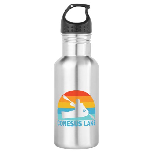 Conesus Lake New York Kayak Stainless Steel Water Bottle