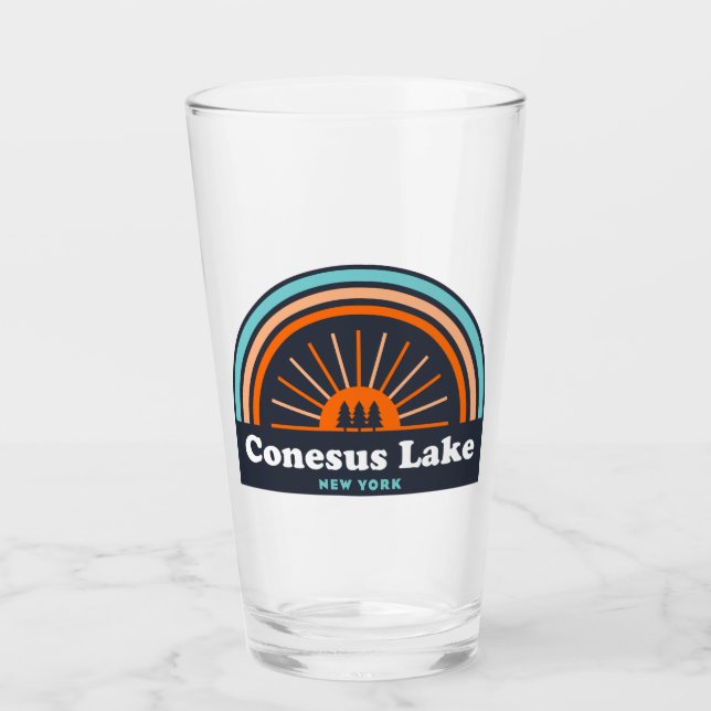 Conesus Lake New York Rainbow Glass (Front)