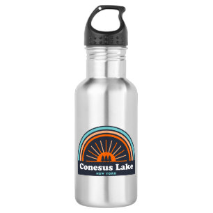 Conesus Lake New York Rainbow Stainless Steel Water Bottle