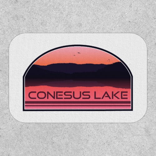 Conesus Lake New York Red Sunrise Patch