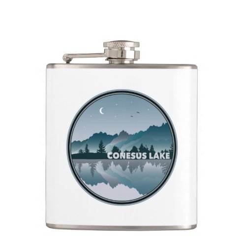 Conesus Lake New York Reflection Flask