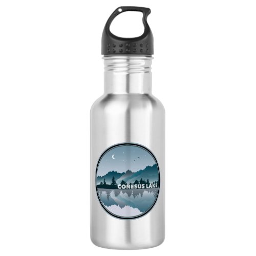 Conesus Lake New York Reflection Stainless Steel Water Bottle