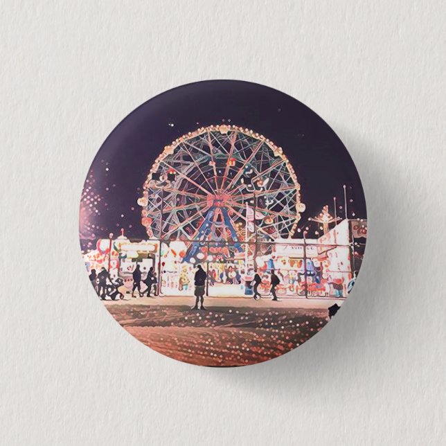 Coney Island Amusement Pinback Button (Front)