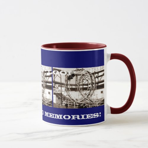 Coney Island Antique View Looping Roller Coaster Mug