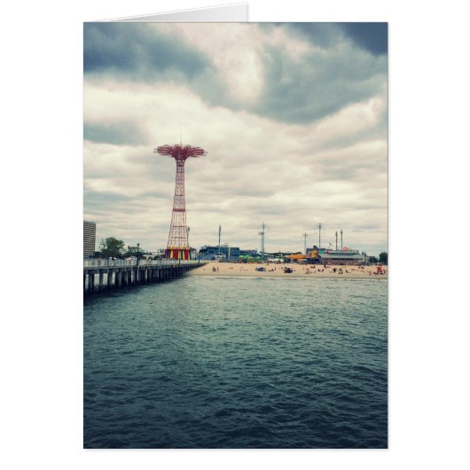 Coney Island Beach Panorama Cards (Front)