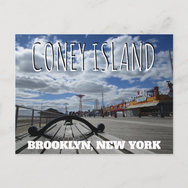 Coney Island, Boardwalk Postcard (Front)