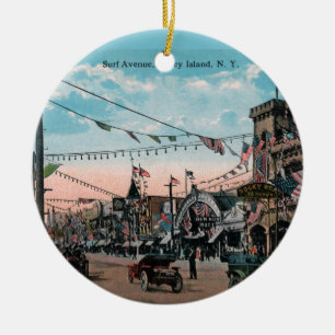 Coney Island Ceramic Ornament