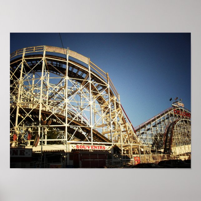 Coney Island Cyclone Roller Coaster, Small Poster (Front)