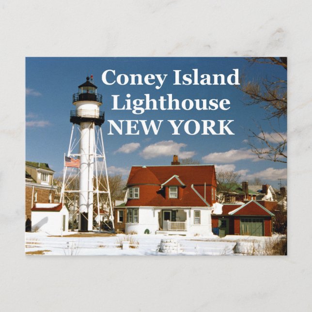 Coney Island Lighthouse, New York Postcard (Front)