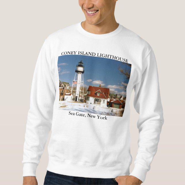 Coney Island Lighthouse, Sea Gate New York Sweatshirt (Front)