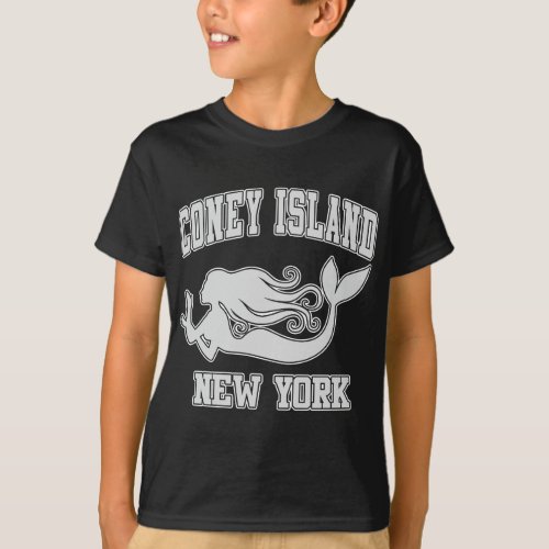 Coney Island Mermaid New York NYC Beaches Brooklyn T_Shirt