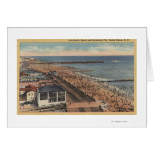 Coney Island, New York - Boardwalk, Beach Cards