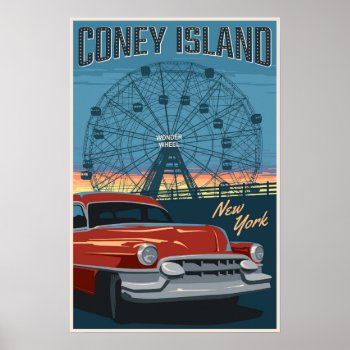 Coney Island Poster by stevethomas at Zazzle