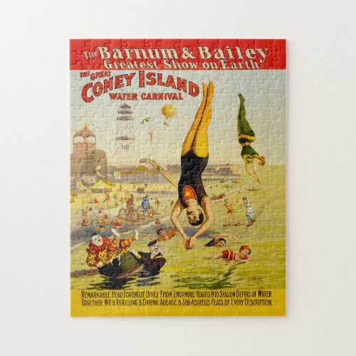 Coney Island Sideshow Poster Jigsaw Puzzle